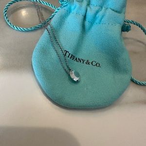 Tiffany & co. Silver Diamond cut pendant